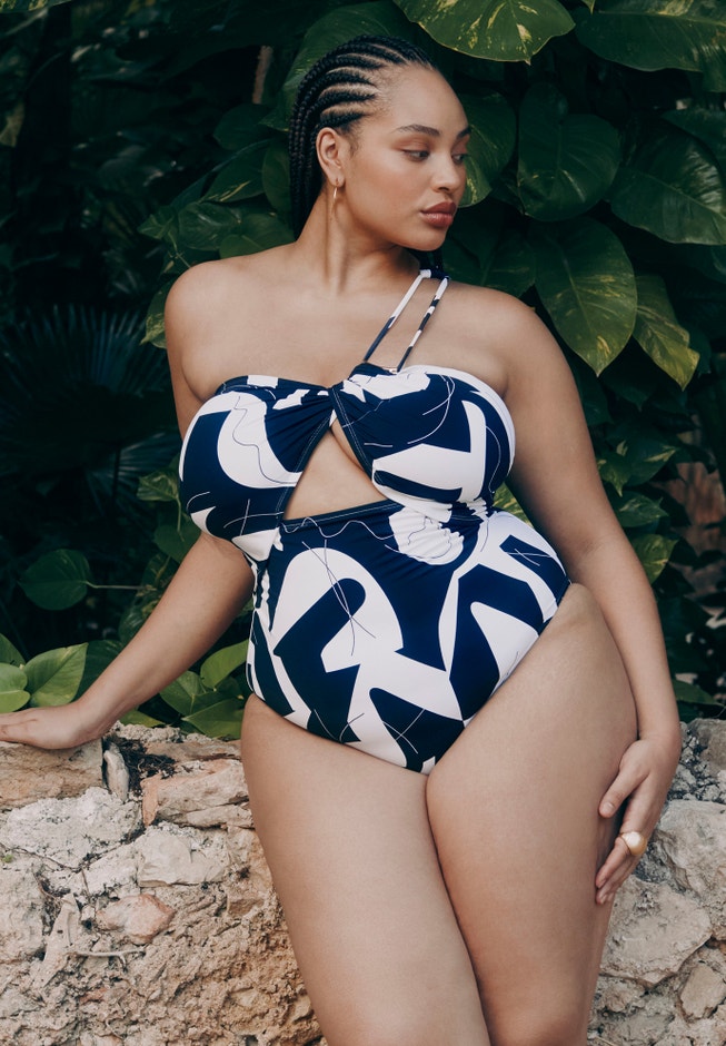 String One Shoulder With Front Cut-Out image number null