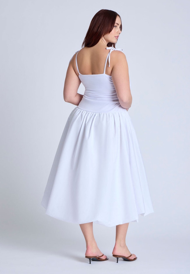 Bubble Skirt Midi Dress image number null